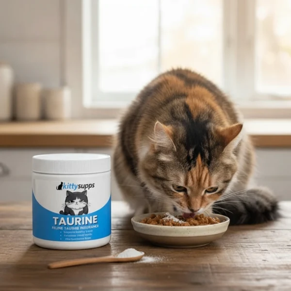 Kittysupps Taurine Powder for Cats, Kitty Supps Taurine Supplement, Grade Amino Acid Supplement for Heart, Vision & Daily Wellness, 200 Grams (1pcs)