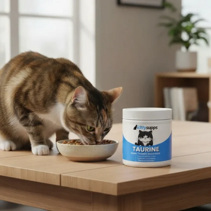 Kittysupps Taurine Powder for Cats, Kitty Supps Taurine Supplement, Grade Amino Acid Supplement for Heart, Vision & Daily Wellness, 200 Grams (1pcs)