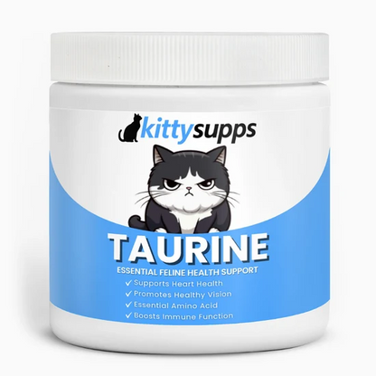 Kittysupps Taurine Powder for Cats, Kitty Supps Taurine Supplement, Grade Amino Acid Supplement for Heart, Vision & Daily Wellness, 200 Grams (1pcs)