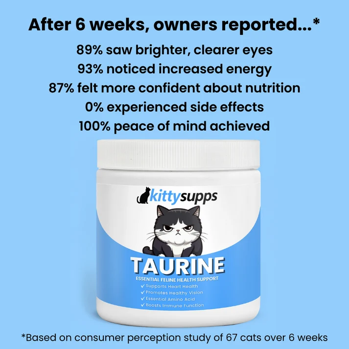 Kittysupps Taurine Powder for Cats, Kitty Supps Taurine Supplement, Grade Amino Acid Supplement for Heart, Vision & Daily Wellness, 200 Grams (1pcs)