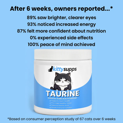 Kittysupps Taurine Powder for Cats, Kitty Supps Taurine Supplement, Grade Amino Acid Supplement for Heart, Vision & Daily Wellness, 200 Grams (1pcs)